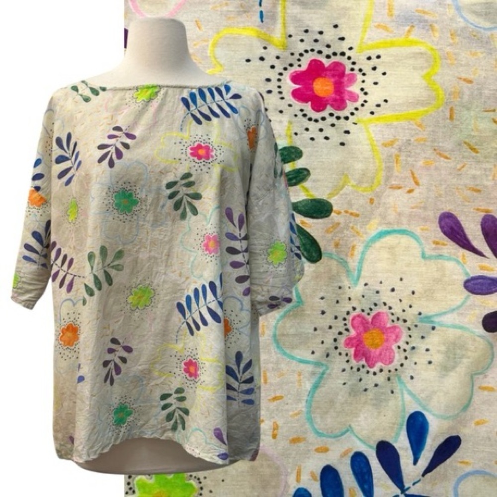 Gudrun Sjoden Floral Top Size: Large